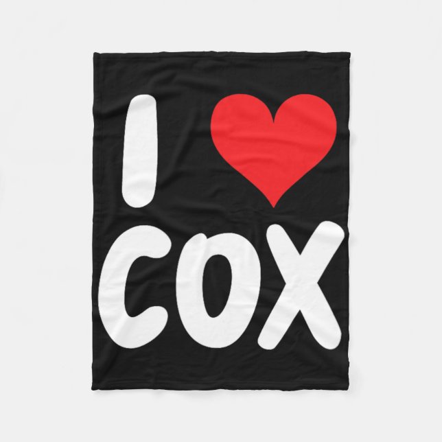 Couverture Polaire J'aime Cox - Cœur - Nom  (Devant)