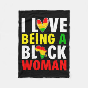Couverture Polaire J'aime être une femme noire Mois de l'histoire des