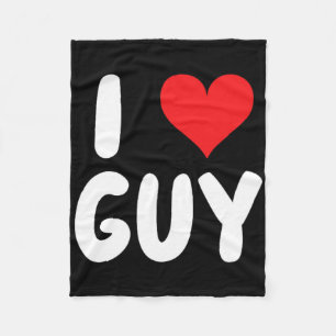 Couverture Polaire J'aime Guy - Cœur - Nom