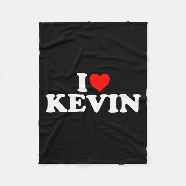 Couverture Polaire J'aime Kevin - Cœur Manches Longues  (Devant)