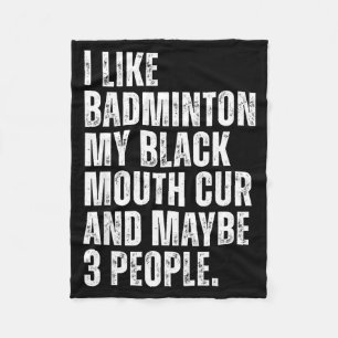 Couverture Polaire J'aime l'amateur de badminton propriétaire de chie