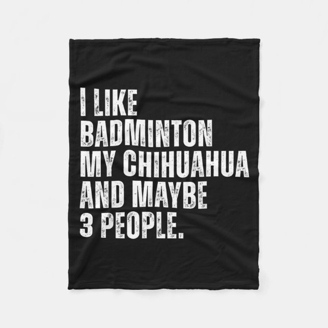 Couverture Polaire J'aime l'amateur de badminton propriétaire de chie (Devant)