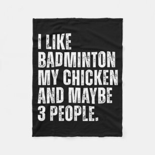 Couverture Polaire J'aime le badminton amateur mon animal de compagni