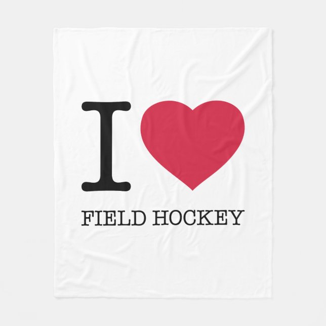 COUVERTURE POLAIRE J'AIME LE HOCKEY SUR LE TERRAIN (Devant)