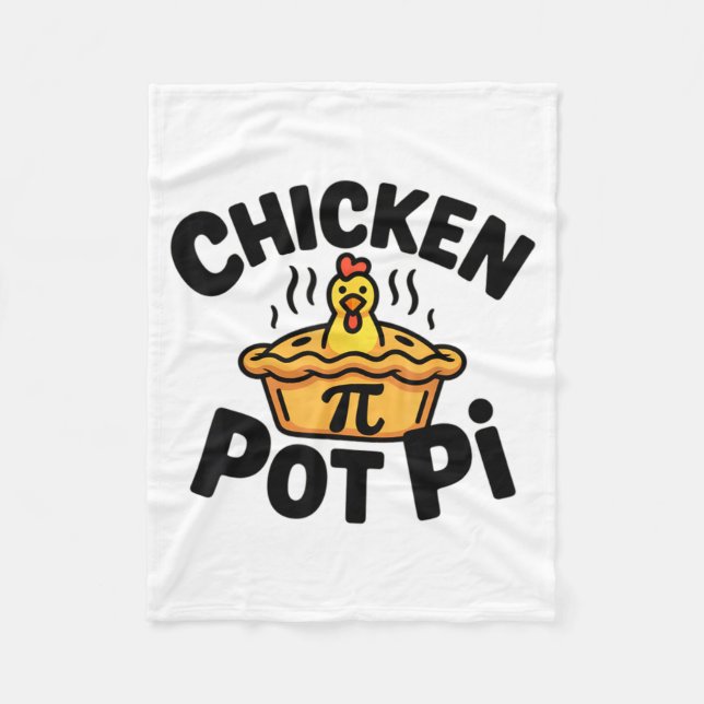 Couverture Polaire J'aime le poulet Pot Pi Math Food Pun  (Devant)
