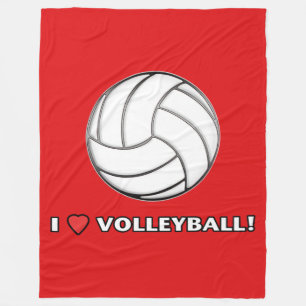 Couverture Polaire J'aime le volleyball