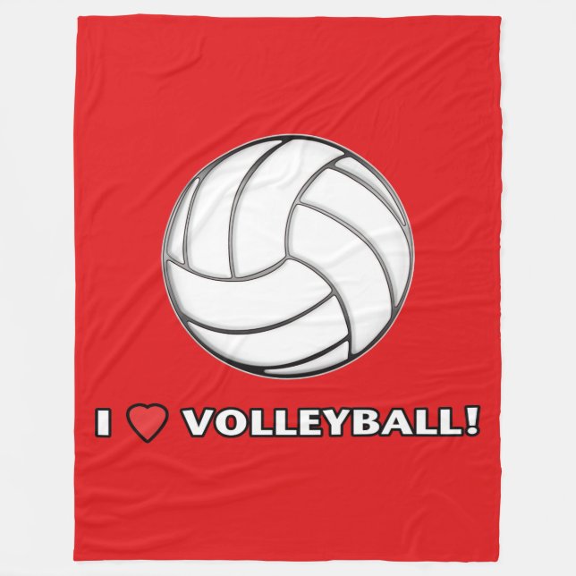 Couverture Polaire J'aime le volleyball (Devant)