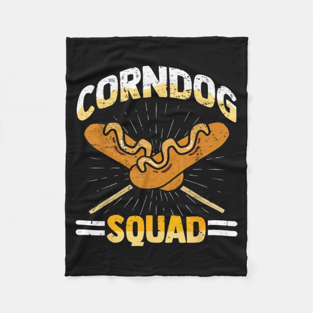Couverture Polaire J'aime l'équipe des Corndogs Carnaval Corn Dogs Ho (Devant)