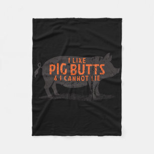 Couverture Polaire J'Aime Les Boutons De Cochon & Je Ne Peux Pas