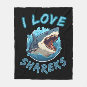 Couverture Polaire J'aime les requins Fisher