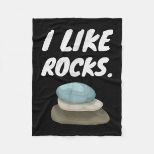 Couverture Polaire J'Aime Les Roches - Géologue Amusant Miner Rock Ho