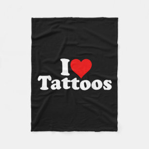 Couverture Polaire J'Aime Les Tatouages Du Coeur