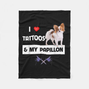 Couverture Polaire J'Aime Les Tatouages Et Mon Papillon Chien Maman P
