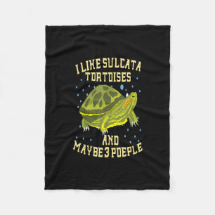 Couverture Polaire J'Aime Les Tortues Sulcata Et Peut-Être 3 Personn