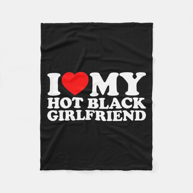 Couverture Polaire J'aime ma copine noire sexy (Devant)