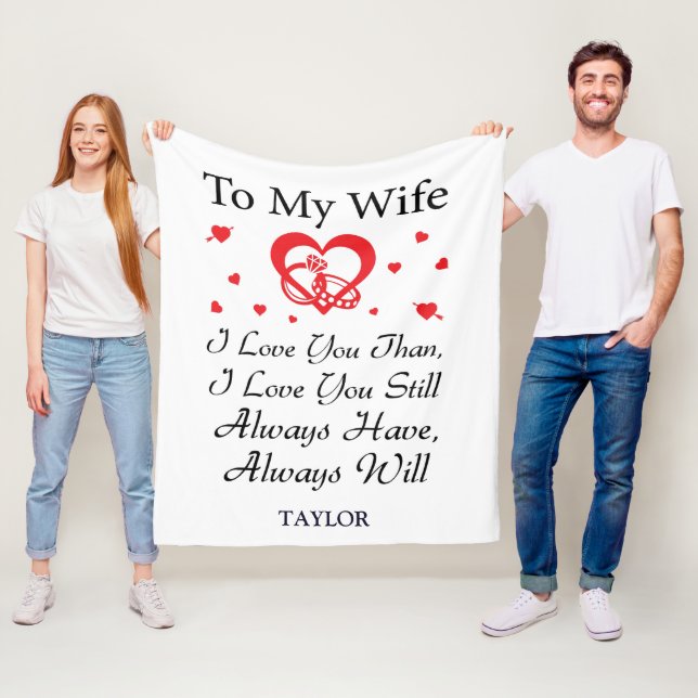 Couverture Polaire J'aime ma femme (En situation)