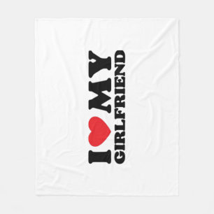 Couverture Polaire J'aime ma petite amie classique