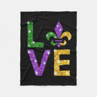 Couverture Polaire J'Aime Mardi Gras Mardi Gras Chemise Pour Filles