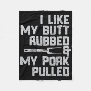 Couverture Polaire J'Aime Mon Bouton Brouillé Et Amme; Mon Porc Tiré 