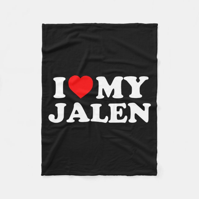 Couverture Polaire J'aime mon Jalen  (Devant)