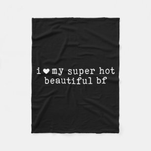 Couverture Polaire J'aime mon petit ami super chaud beau et drôle fil
