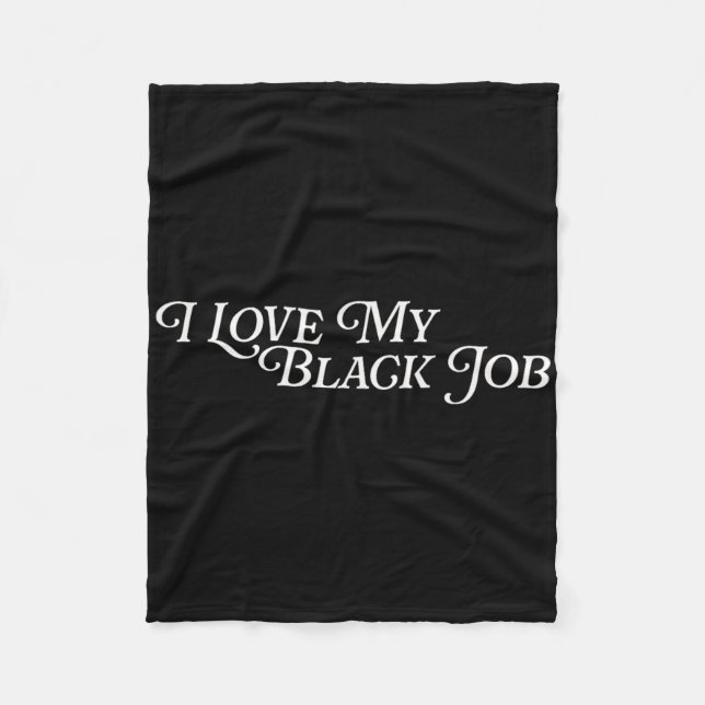 Couverture Polaire J'aime mon travail noir Travail d'autonomisation d (Devant)
