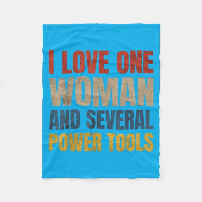 Couverture Polaire J'aime une femme et plusieurs outils électriques d (Devant)