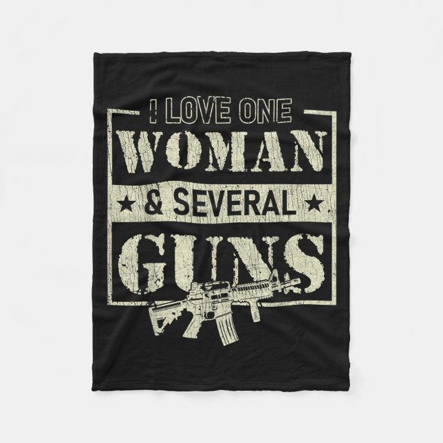 Couverture Polaire J'aime une femme plusieurs armes (Devant)