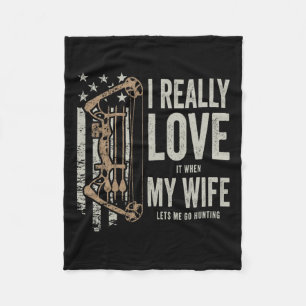 Couverture Polaire J'Aime Vraiment Quand Ma Femme Me Laisse Chasser