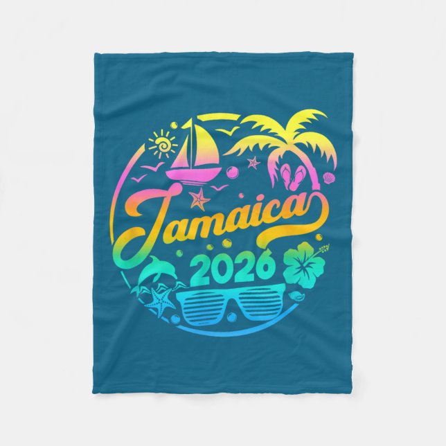 Couverture Polaire Jamaica 2026 Family Vacation Beach Matching Group  (Devant)
