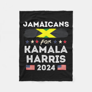 Couverture Polaire Jamaïcains pour Kamala Harris 2024 Jamaïque Drapea