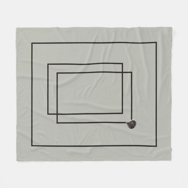 Couverture Polaire Japandi mer vie côtière beige neutre monochrome (Devant (Horizontal))