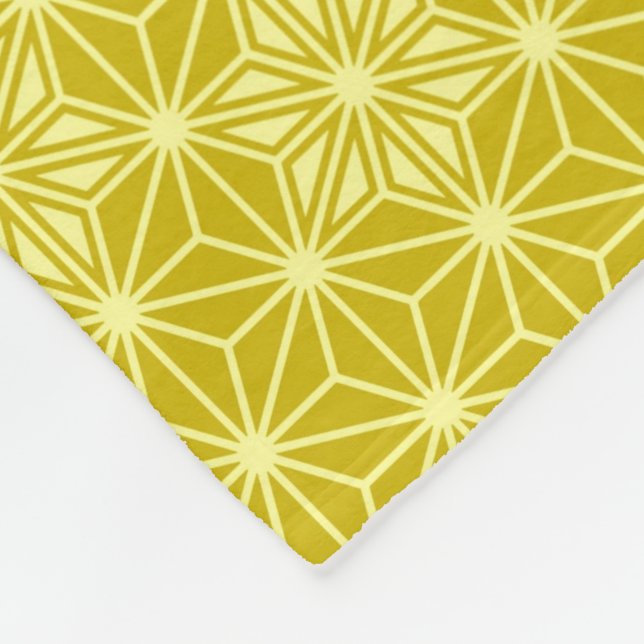 Couverture Polaire Japonais Asanoha motif - or moutarde (Coin)