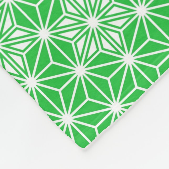 Couverture Polaire Japonais Asanoha motif - vert jade (Coin)