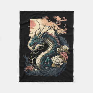 Couverture Polaire Japonais esthétique Dragon japonais Art japonais T