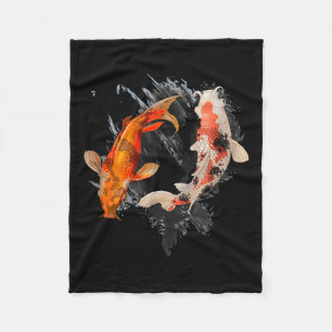 Couverture Polaire Japonais Koi Fish I Koi Carp Pond Japon Tattoo