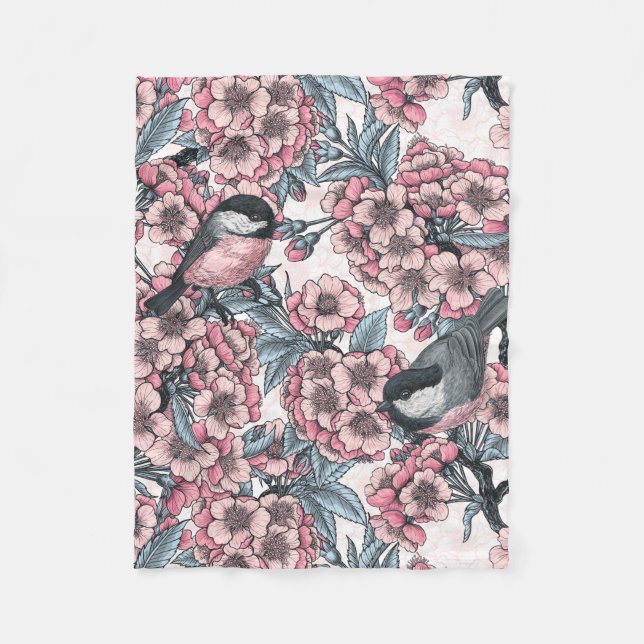 Couverture Polaire Jardin aux cerisiers (Devant)