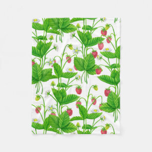 Couverture Polaire Jardin aux fraises
