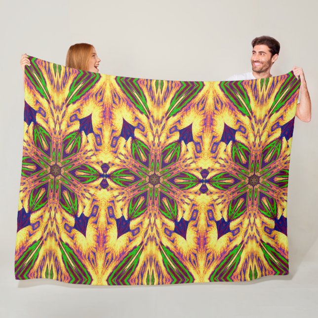 Couverture Polaire Jardin Bohème Fleur En Été 2 Floral (En situation)