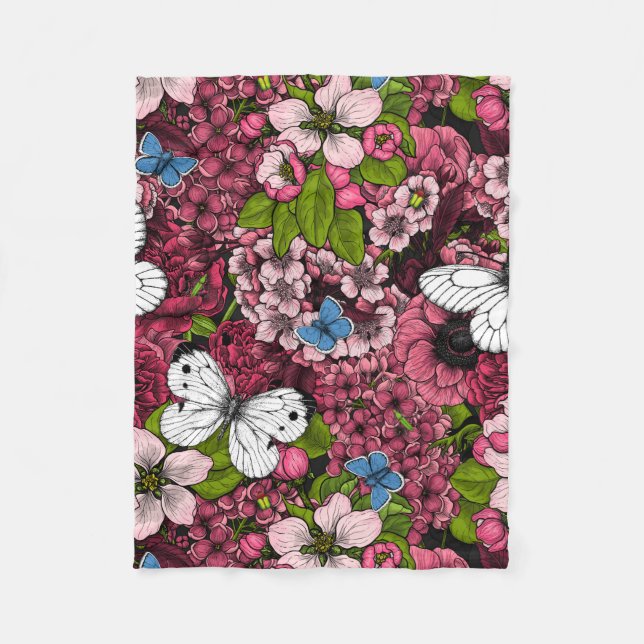 Couverture Polaire Jardin de printemps 2 (Devant)