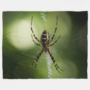 Couverture Polaire Jardin d'or photographie d'araignée Fleece Blanket