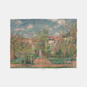 Couverture Polaire Jardin en plein soleil, Camille PIssarro, 1876