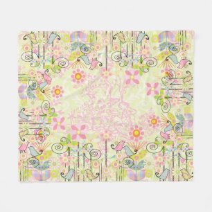 Couverture Polaire Jardin fait sur commande d'oiseau de bébé