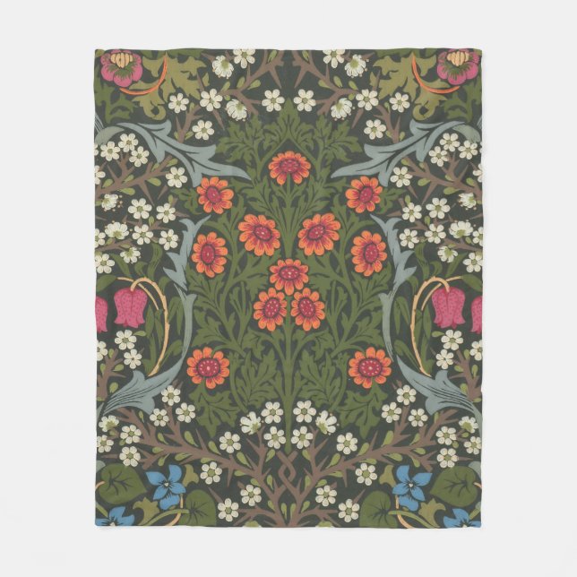 Couverture Polaire Jardin Fleur Classique Blackthorn de William Morri (Devant)