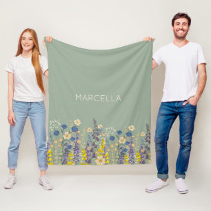 Couverture Polaire Jardin Fleur sauvage Été Jardin Mariage
