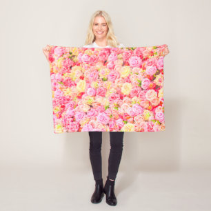Couverture Polaire Jardin rose
