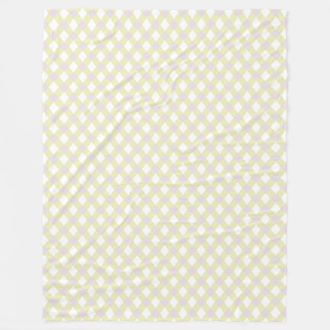 Couverture Polaire Jaune à motif jaune Jaune (Devant)