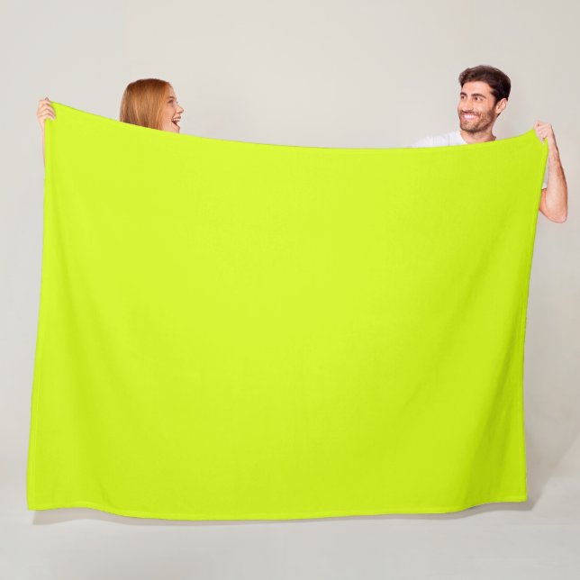 Couverture Polaire Jaune Chartreuse (couleur unie) (En situation)