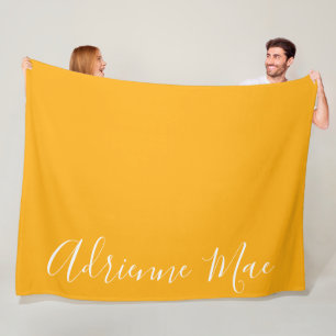Couverture Polaire Jaune clair tout simplement personnalisé