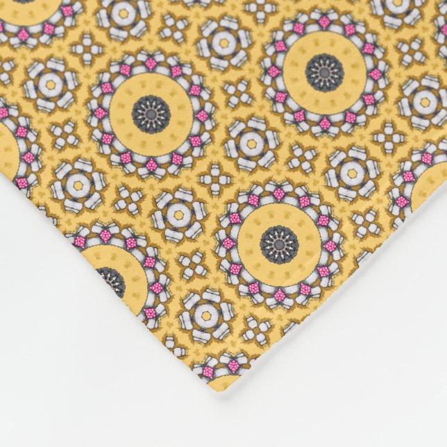 Couverture Polaire Jaune et rose (Coin)